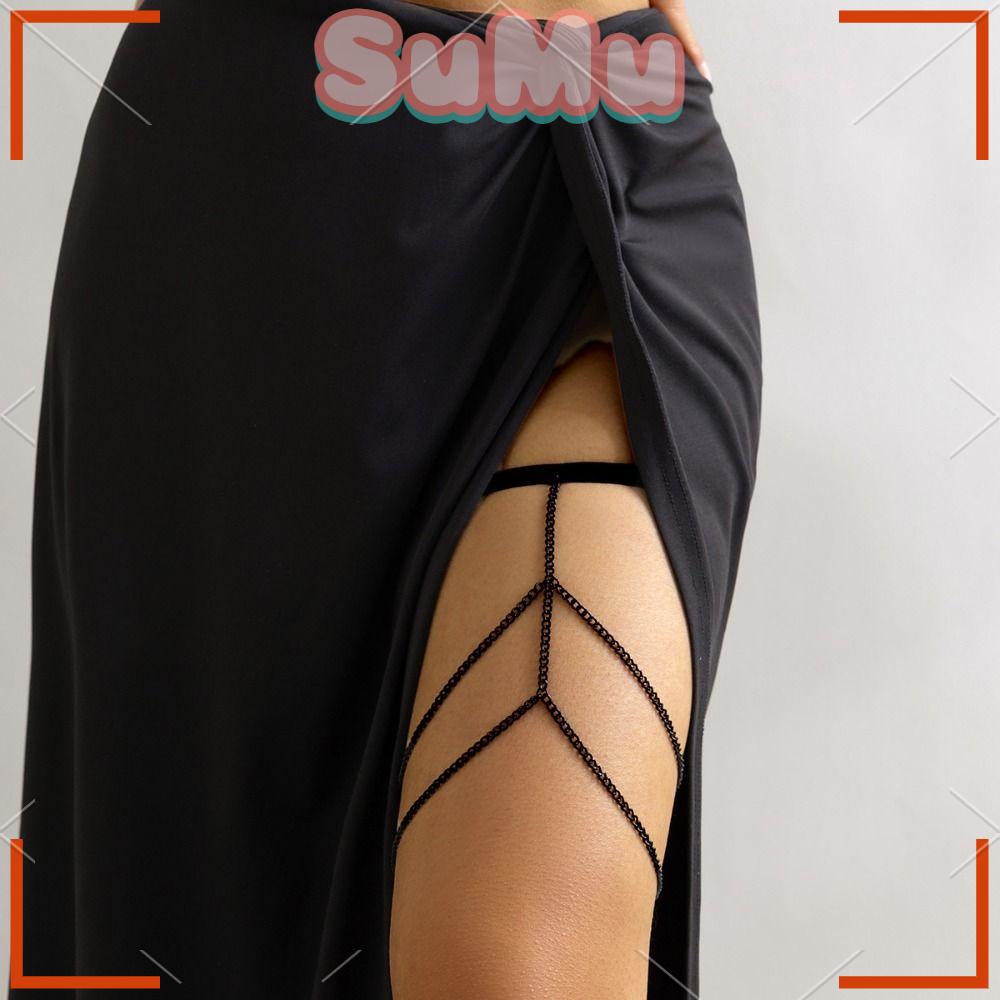 Chuỗi Dây Đeo Chân Co Giãn Nhiều Lớp Trang Trí Cơ Thể Quyến Rũ