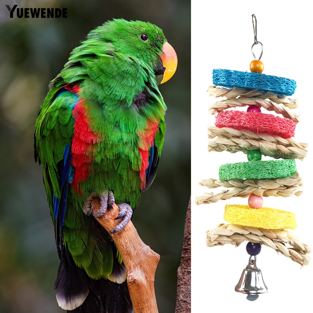 Đồ Chơi Gặm Nhấm Bằng Tay Khối Lượng Nhẹ Chống Cắn Dễ Lắp Đặt Làm Sạch Răng Cho Chim Vẹt