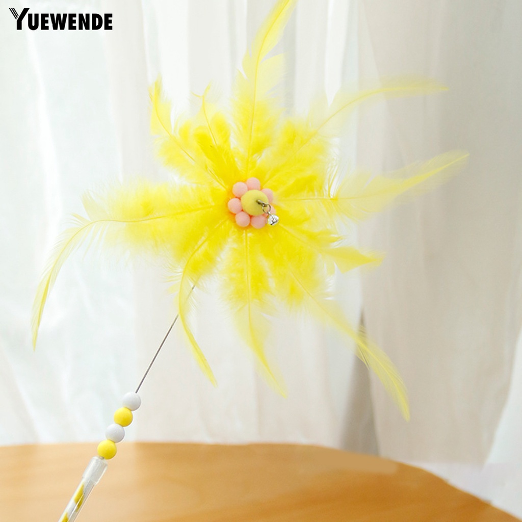 Yq.e Đồ Chơi Dây Thép Thể Thao Hình Bông Tuyết / Cối Xay Gió Lông Vũ Thanh Lịch Vui Nhộn Cho Mèo Cưng