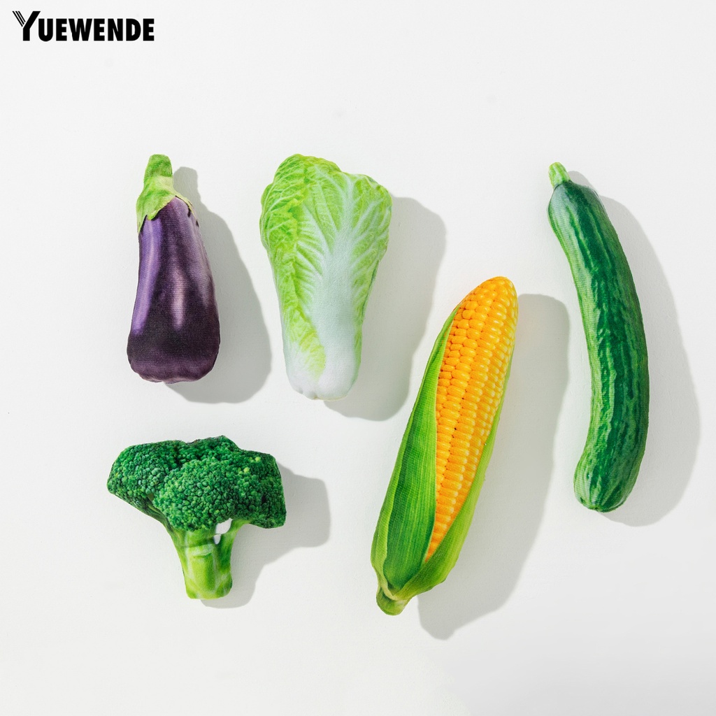Yq.e Đồ Chơi Gặm Nhấm Hình Dạng Rau Củ Quả Mềm Mại Chống Cắn Tương Tác Tốt Dành Cho Thú Cưng