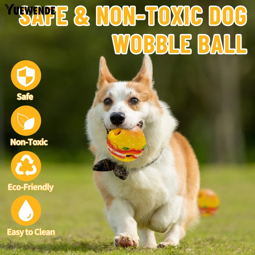 Quả Bóng Đồ Chơi Hình Bánh Burger Phát Ra Âm Thanh Vui Nhộn Cho Thú Cưng