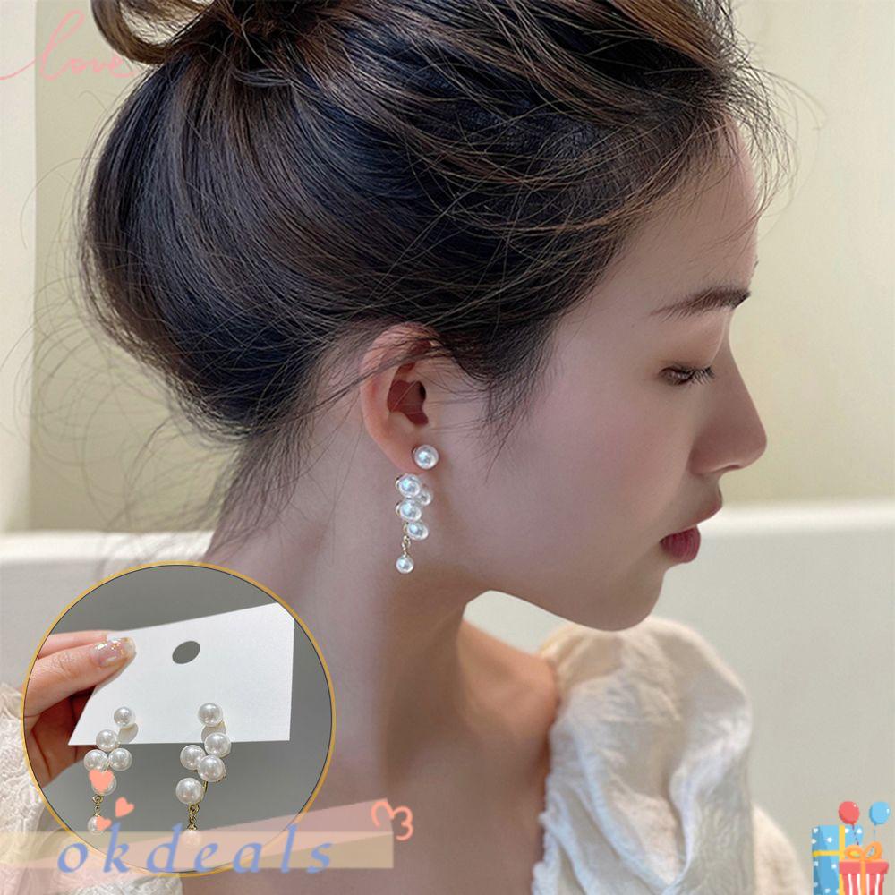 1 Đôi Bông Tai Hình Tua Rua Đơn Giản Phong Cách Vintage Thanh Lịch Cho Nữ