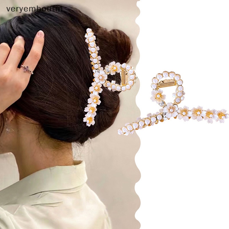 Kẹp Tóc Hình Hoa Đính Ngọc Trai Nhân Tạo Thời Trang Cho Nữ