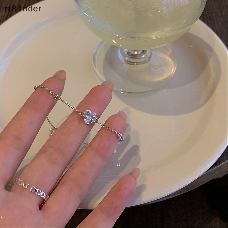 Rt Vòng cổ Mặt Hình Trái Tim Đính Đá Zircon Ngọt Ngào Thời Trang Đường Phố Cho Nữ