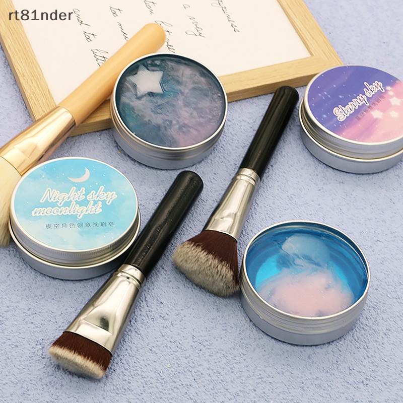 Rt Dụng Cụ Vệ Sinh Cọ Trang Điểm Bằng Silicone Hình Mặt Trăng