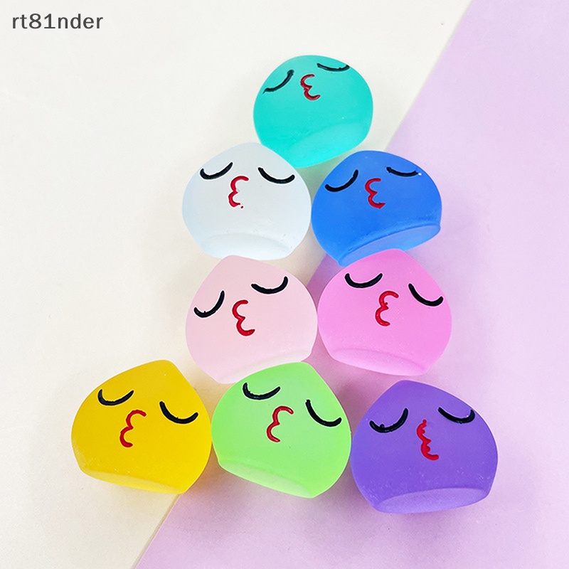 Rt Bộ 5 Tượng Nhỏ Hình Giọt Nước Màu Dạ Quang Bằng Nhựa Resin Dễ Thương Trang Trí Bảng Điều Khiển Xe Hơi / Nhà Cửa / Sân