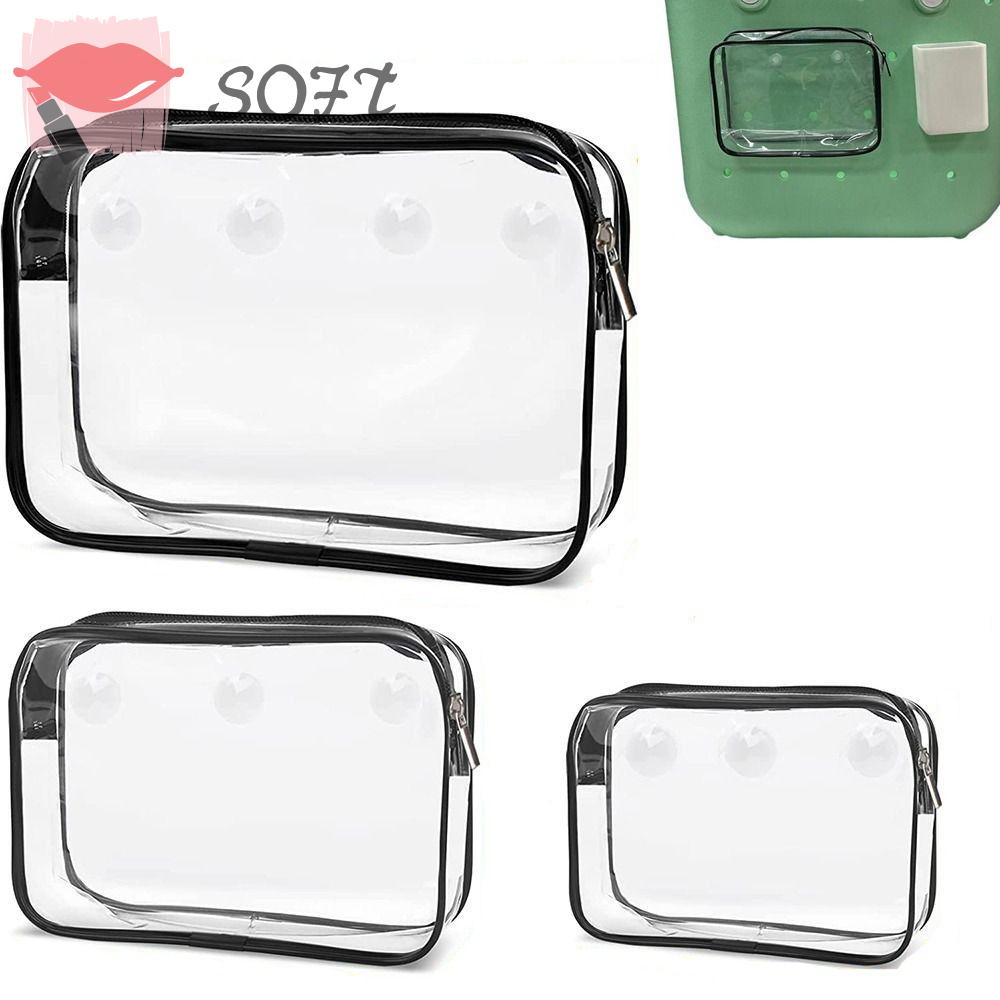 SOFTNESS Túi Đựng Mỹ Phẩm Trong Suốt Chống Thấm Nước Tiện Dụng