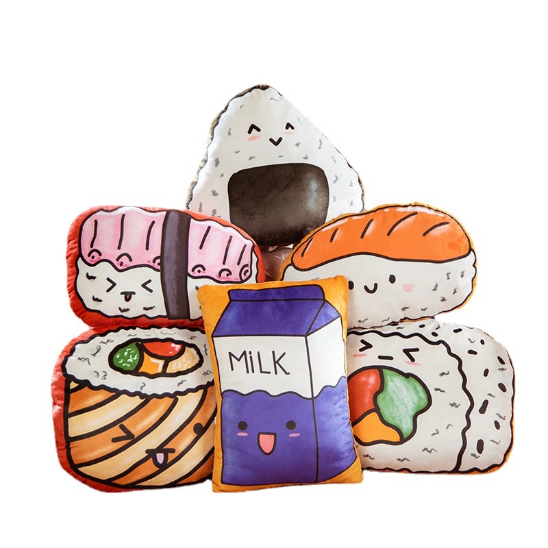 Gối Nhồi Bông In Hình Sushi / Cơm Nắm Độc Đáo 50cm