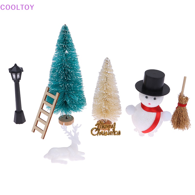 1 Bộ Vật Liệu Tự Làm Người Tuyết 1: 12 Trang Trí Phong Cảnh Giáng Sinh Cho Nhà Búp Bê