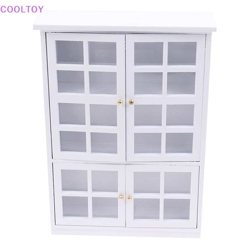 Mô Hình Tủ Bếp Màu Trắng Cỡ 1 / 12 Trang Trí Nhà Búp Bê