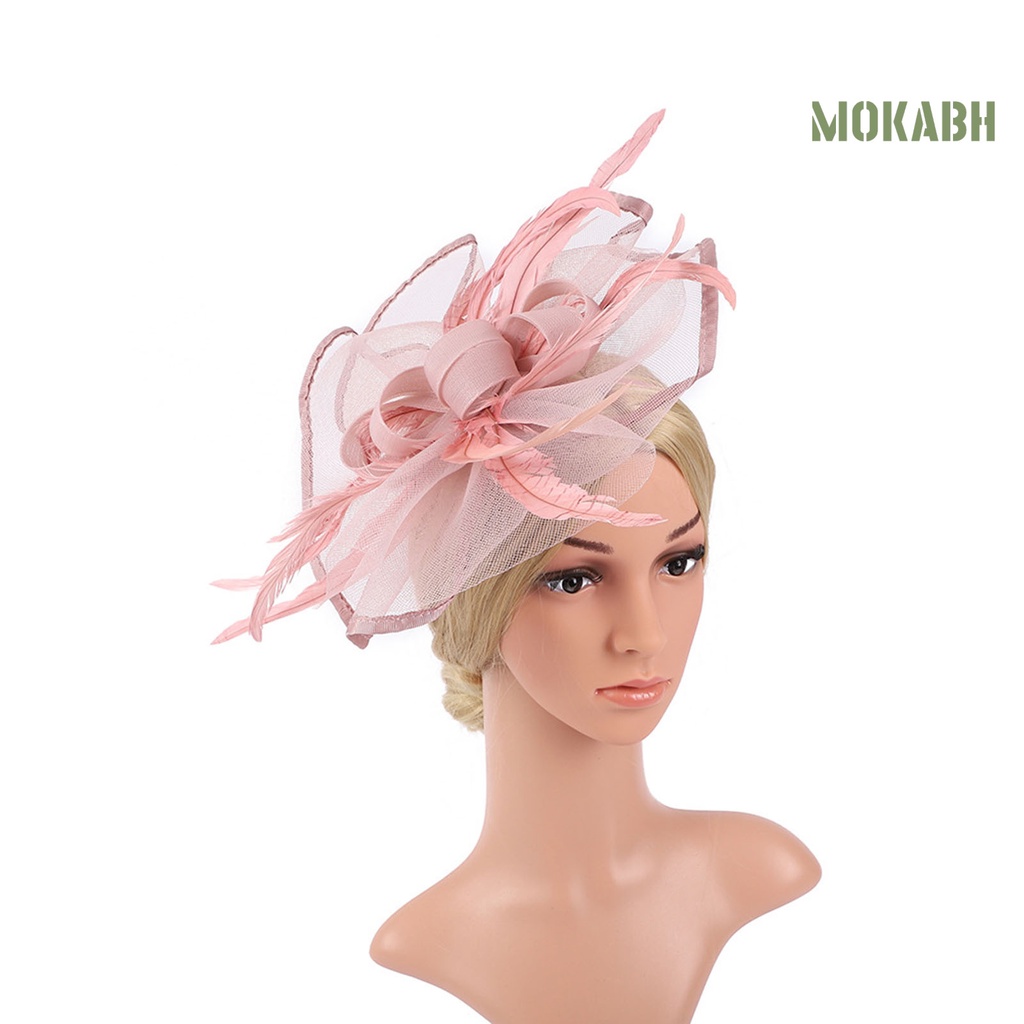 Mũ Lưới Thắt Nơ Trang Trí Tóc Màu Trơn Thanh Lịch