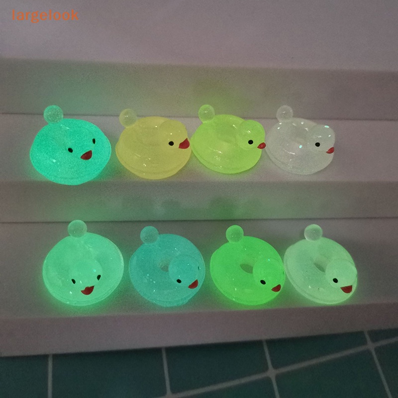 Bộ 5 Đồ trang trí Chú Vịt Bơi Lội Màu Dạ Quang Dễ Thương Trang Trí Xe Hơi