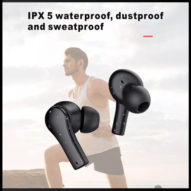 Tai Nghe Thể Thao Không Dây Zevaret Lenovo Qt82 Tws Bluetooth V5.0 Điều Khiển Cảm Ứng Chống Thấm Nước