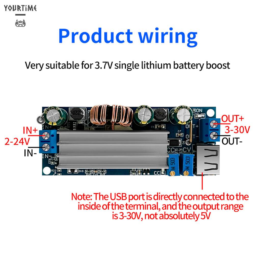 Mô Đun Tăng Áp DC2-24v Sang DC3-30v 4A 80w CC CV Cho 18650