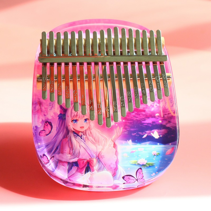 Đàn kalimba 17 / 21 Tông Màu Trong Suốt Hoạt Hình