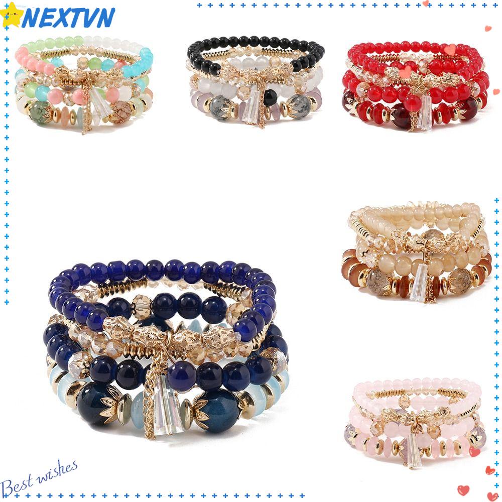 Vòng Tay Chuỗi Hạt Nhiều Màu Phong Cách Bohemian