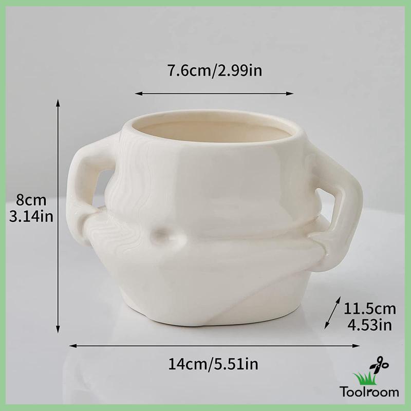 Cốc Sứ Uống Cà Phê Màu Trắng Handmade Độc Đáo Trang Trí Nhà Hàng / Tiệc Tùng