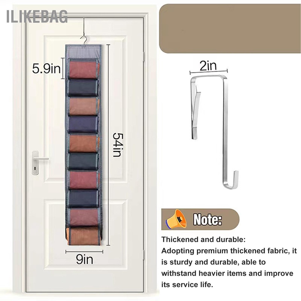 Ilikebag Túi Treo Quần Áo Nylon Dày Nhiều Lớp Dễ Dàng Truy Cập Có Thể Giặt Lưới Tủ Cho Tất Đầm