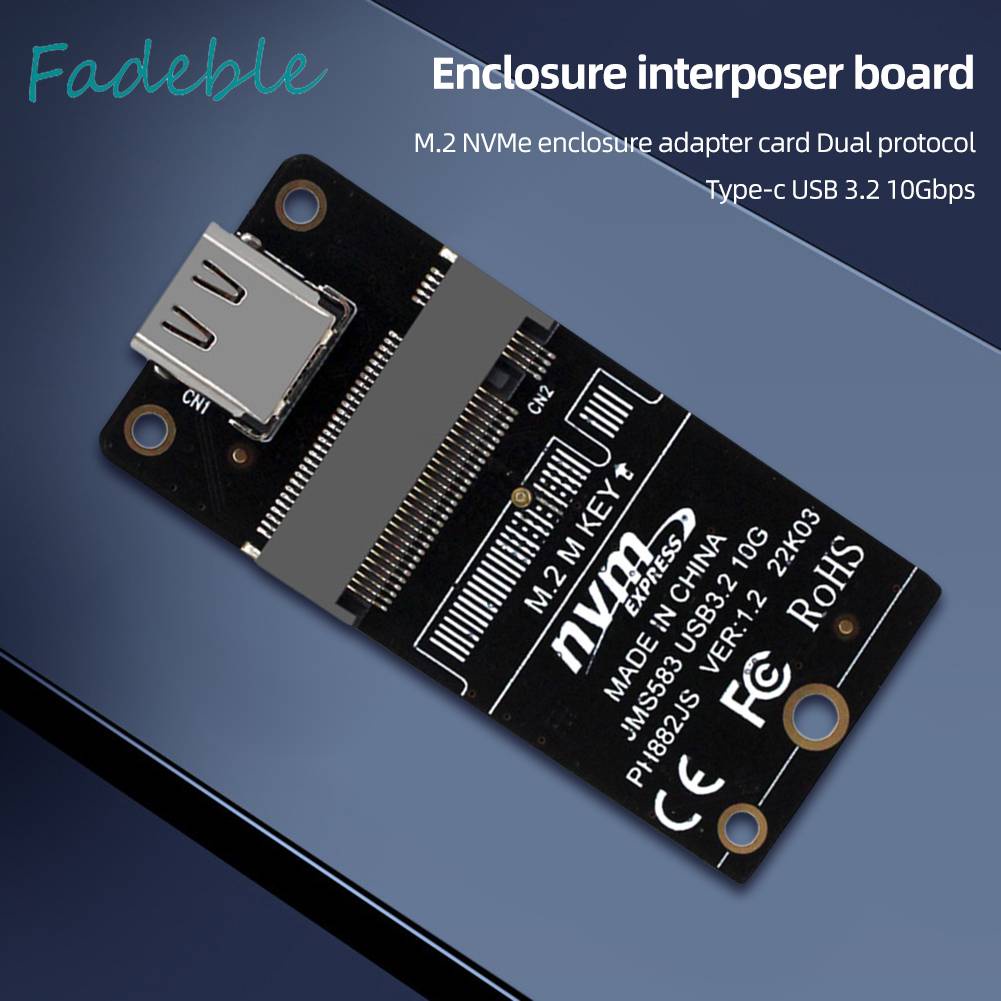Thẻ Chuyển Đổi NVME M.2 Sang Type-C SSD 10Gbps Hỗ Trợ 2230 2242 2260 2280
