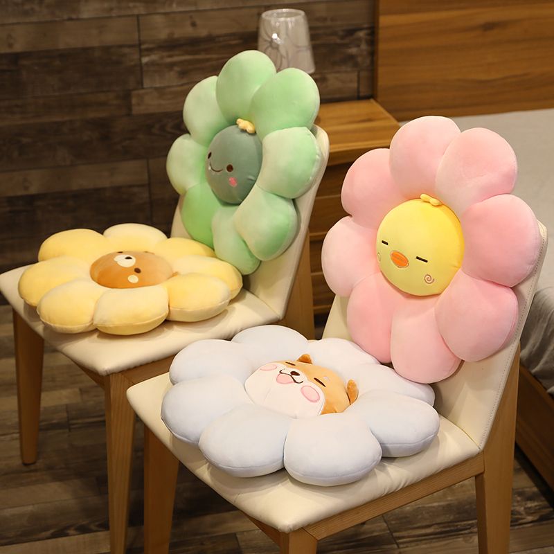 Đệm Tatami Tròn Dày Lót Sàn / Ban Công / Phòng Ngủ / Phòng Khách Hình Bông Hoa Xinh Xắn