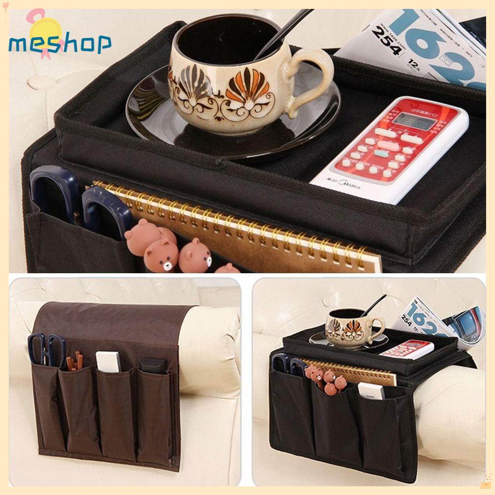 Khay Đựng Điện Thoại Điều Khiển TV Từ Xa Gắn Chỗ Tỳ Tay Vịn Ghế Sofa