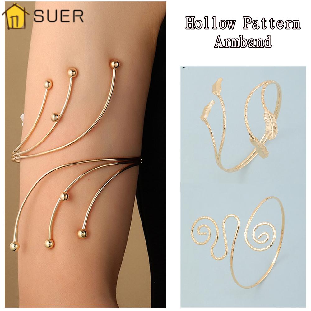 SUENIN Vòng Tay Hợp Kim Họa Tiết Chiếc Lá