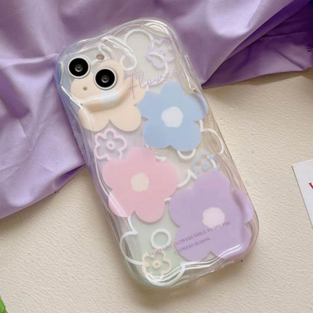 Ốp Điện Thoại TPU Mềm Trong Suốt Chống Sốc Họa Tiết Hoa Nhiều Màu Sắc Cho IPhone 11 14 13 12 Pro Max