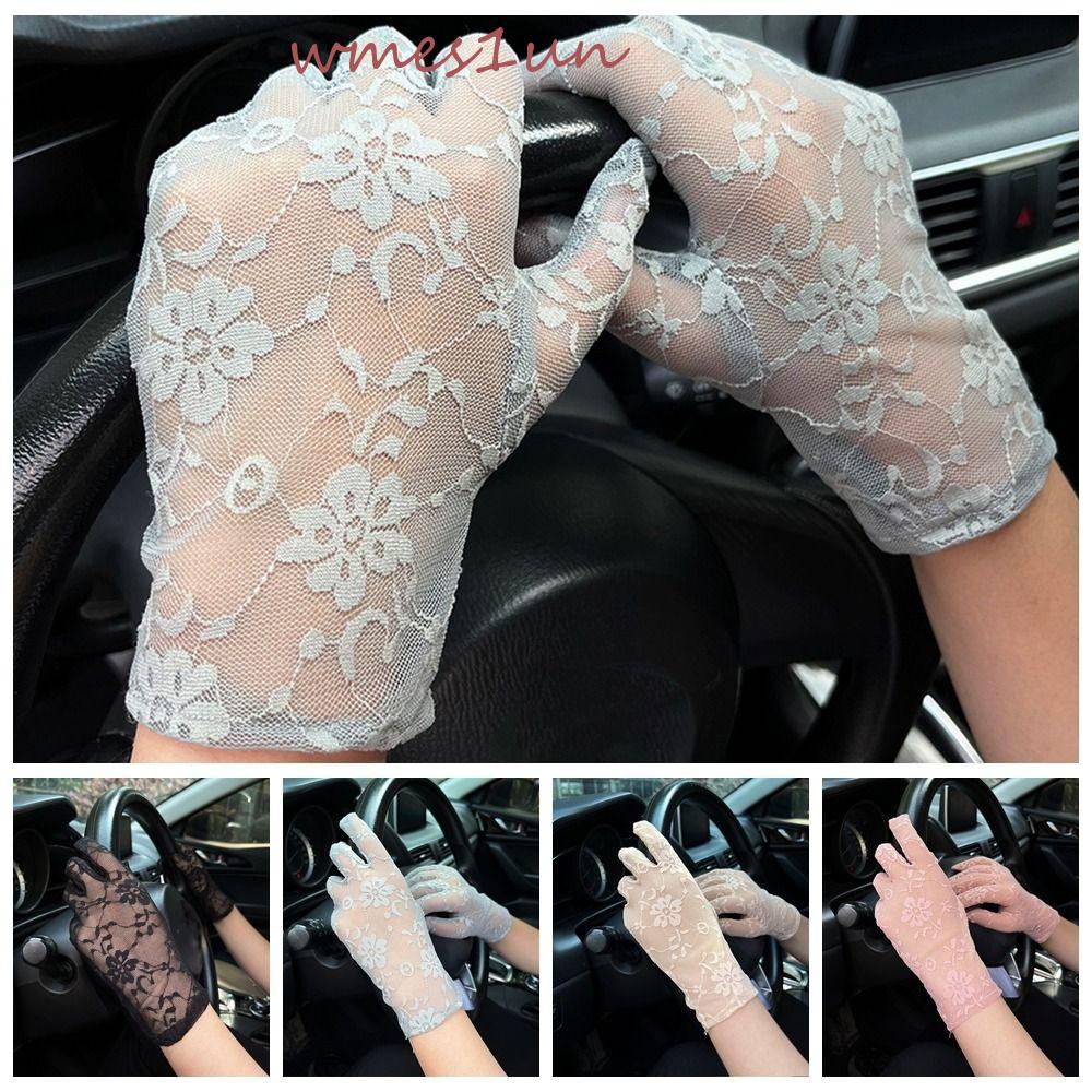 Găng Tay Chống Nắng Dạng Lưới Phối Ren Bảo Vệ Toàn Diện Thời Trang WMES15H Dành Cho Tiệc Cướ