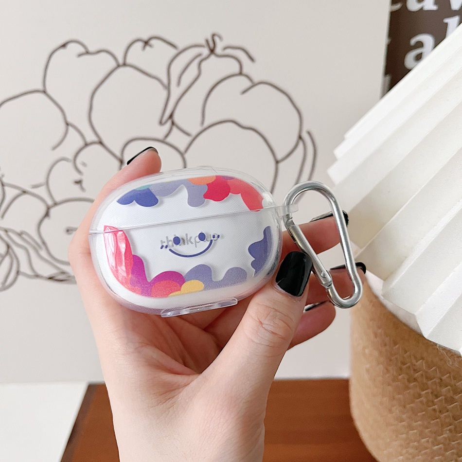 Vỏ Bảo Vệ Hộp Sạc Tai Nghe Lenovo thinkplus xt88 xt88 Bằng Silicon Họa Tiết Hoa / Phi Hành Gia Hoạt Hình Nhiều Màu