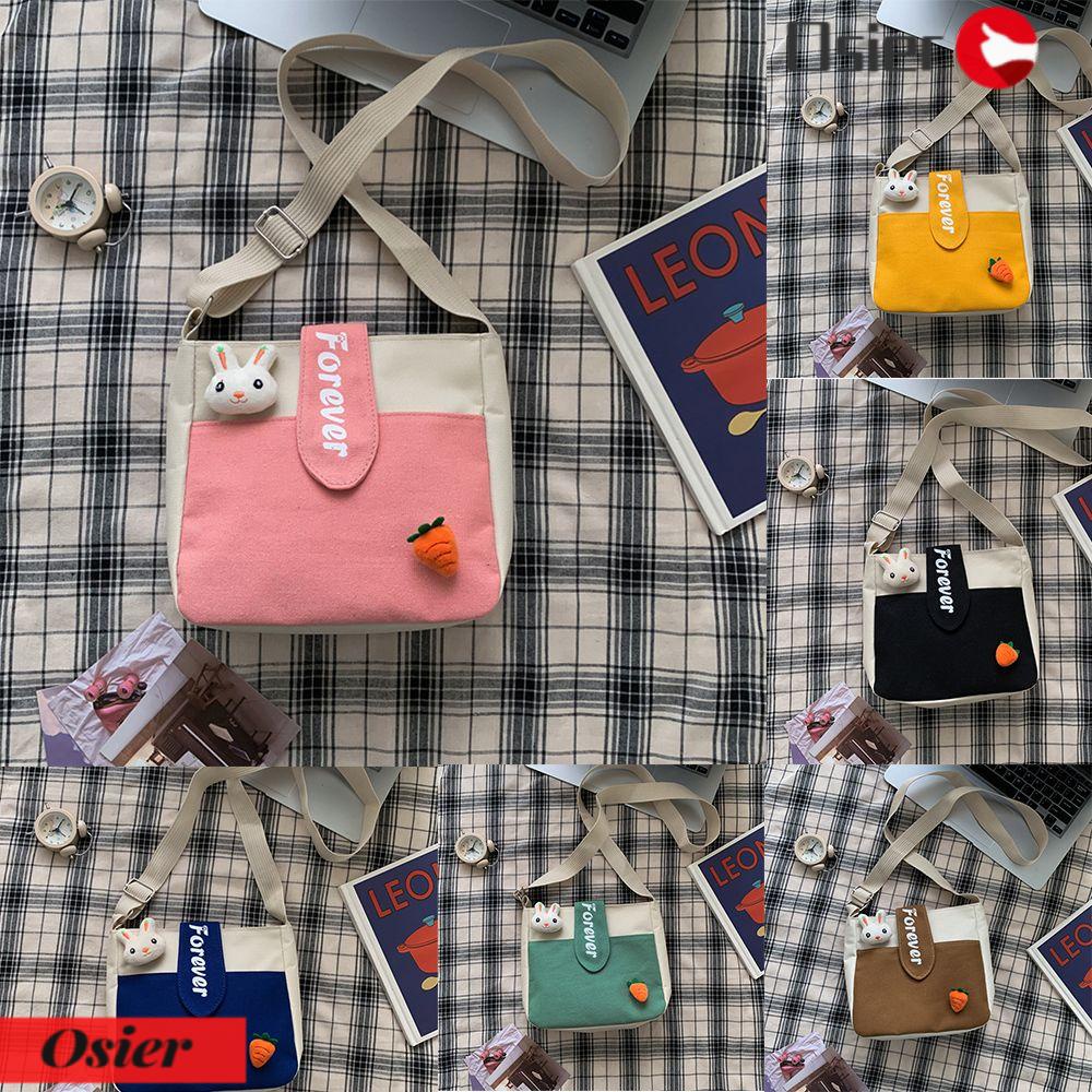 1 Túi Vải Canvas Hình Búp Bê Dễ Thương Mang Đi Tiện Dụng Cho Bạn Gái Và Bé Gái