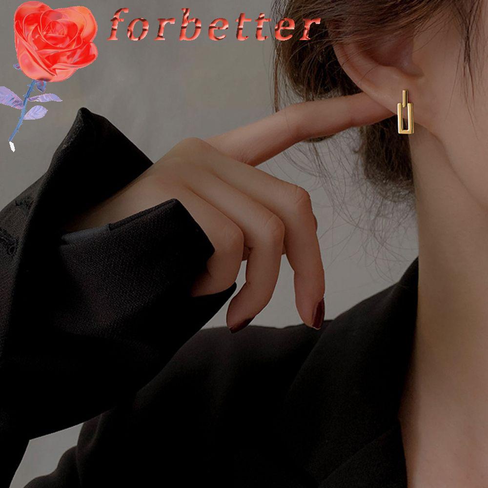 Bông Tai Hình Chữ Nhật Dáng Dài Thiết Kế Tinh Tế Thời Trang Cho Nữ