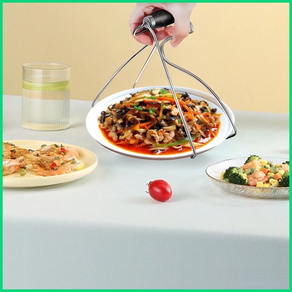 Kẹp Nhấc Chén Dĩa Nóng Bằng Thép Không Gỉ Chống Bỏng Cho Nhà Bếp Jwvn