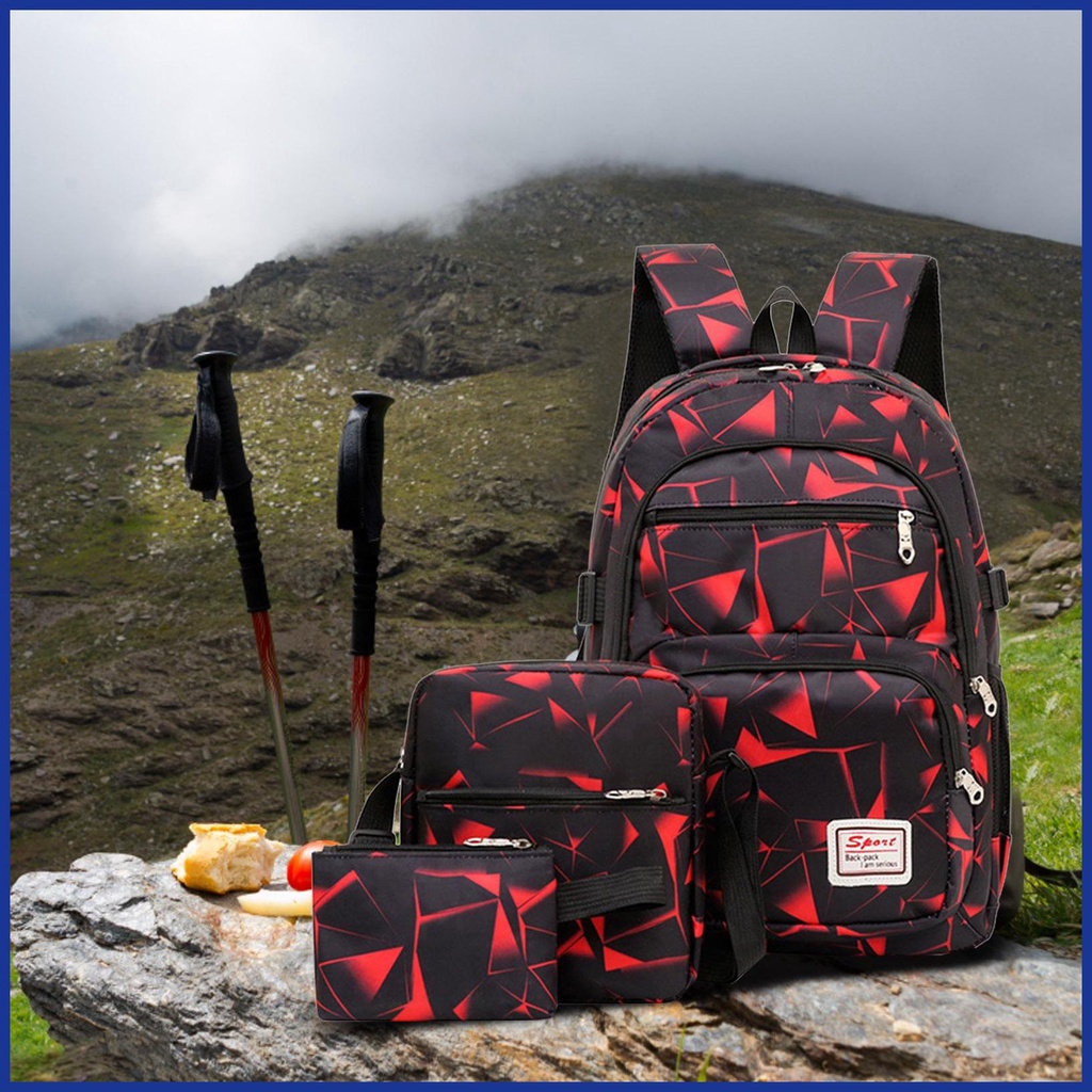 Set 3 Ba Lô Túi Ví Da Thời Trang Cho Nữ