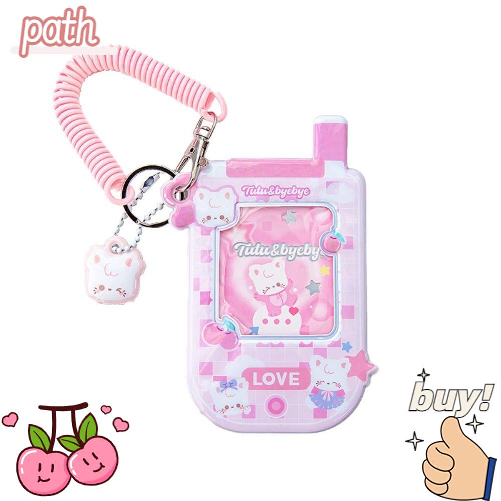 PATH Kẹp Giữ Thẻ / Điện Thoại Bằng Nhựa Hai Màu Hình Điện Thoại Sáng Tạo Thích Hợp Làm Quà Tặng Cho Học