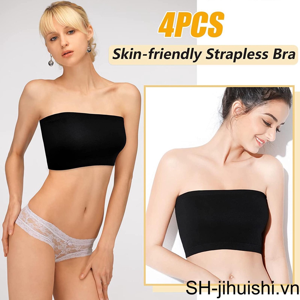 Áo Ngực Nylon Không Dây Không Đường May Thân Thiện Với Da Không Đệm Co Giãn Trọng Lượng Nhẹ Cho Nữ