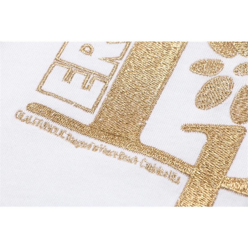 Áo Thun Tay Ngắn Cổ Tròn Thêu Họa Tiết Đơn Giản Thời Trang Cho Nam Và Nữ dio-rlo-ng88-Silver