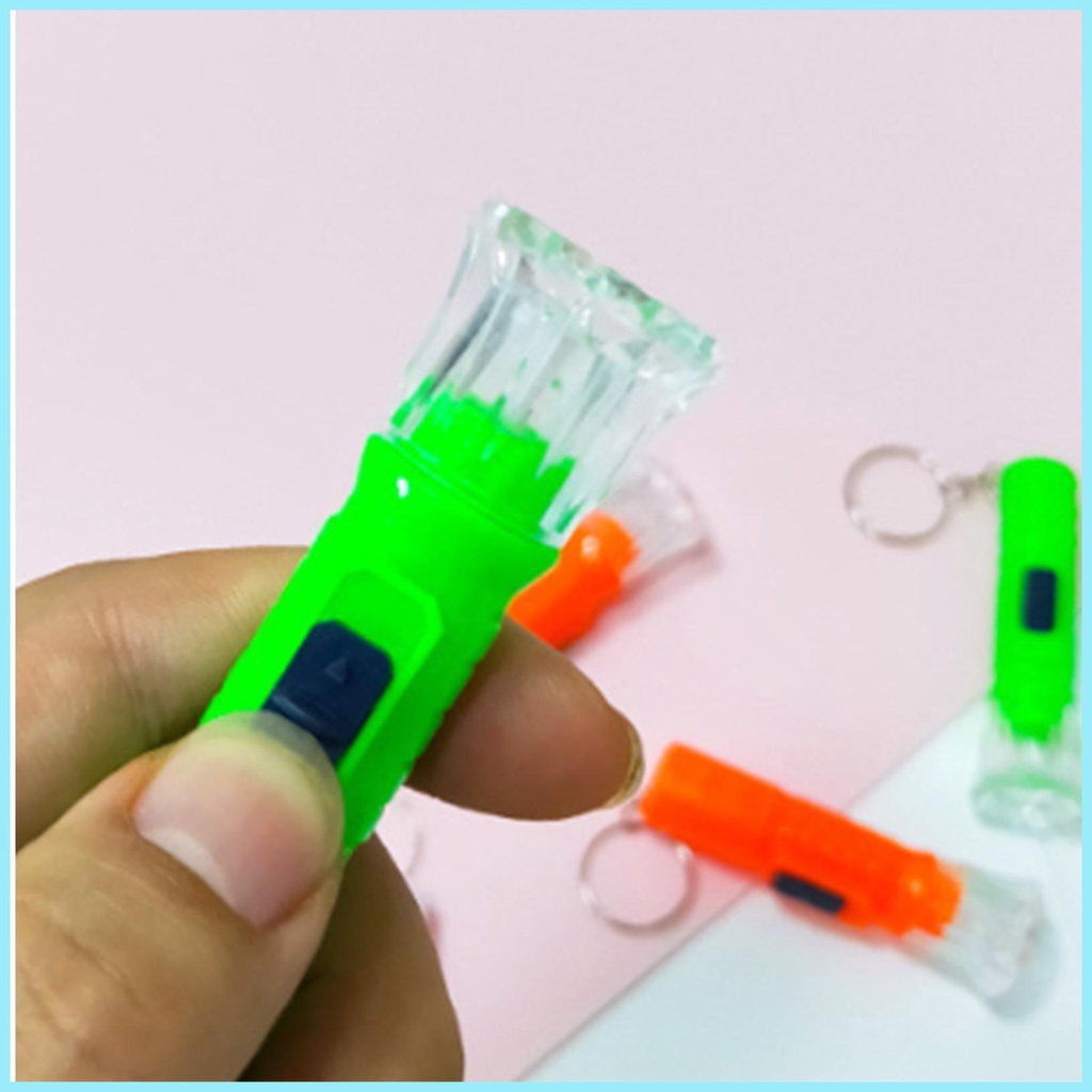 Móc Khóa Đèn Pin Mini Nhiều Màu Đa Năng Bỏ Túi Tiện Dụng