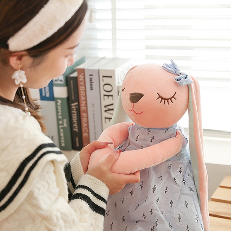 Thỏ Nhồi Bông Tai Dài 35CM Mềm Mại Dễ Thương Cho Bé