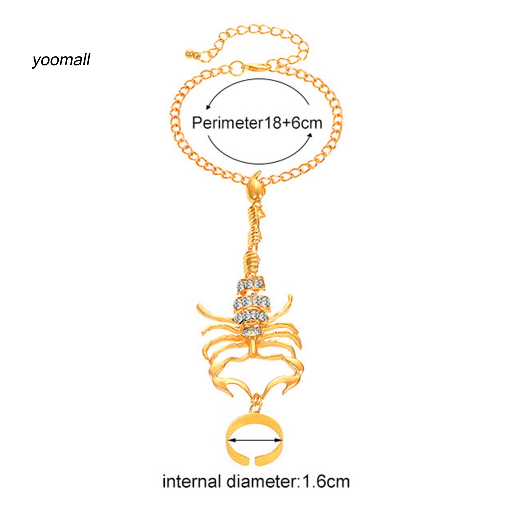 Yo / Vòng Tay Nối Hình Động Vật Đính Đá Zircon Giả Mạ Điện Không Phai Màu Trang Trí Tiệc Tùng Cho Nữ