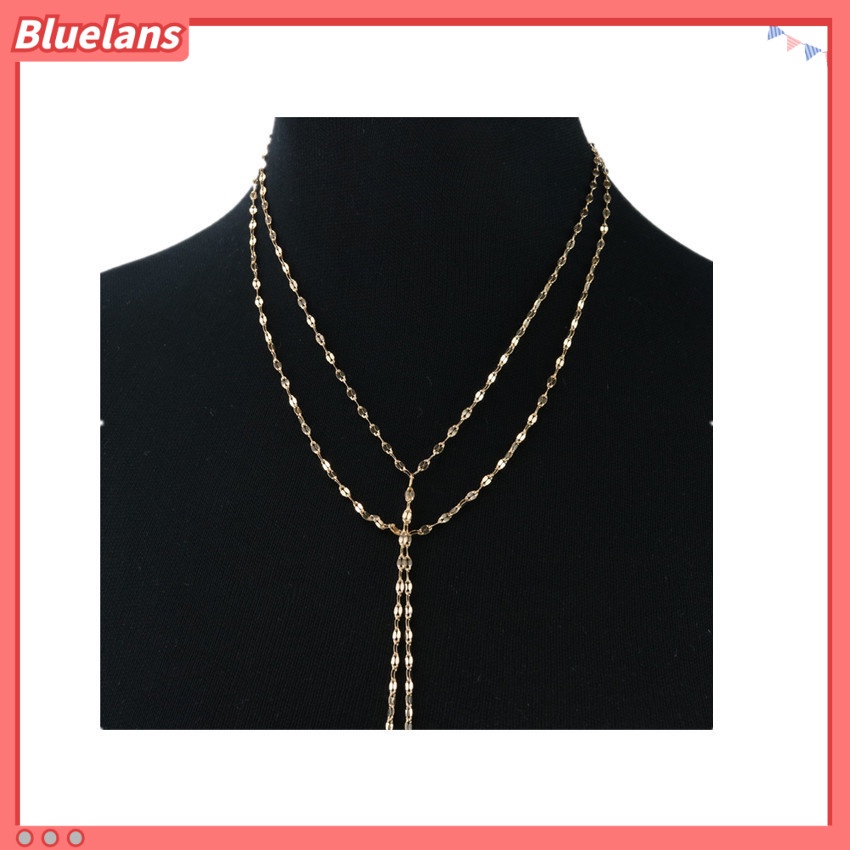 Vòng cổ Mắt Xích Đôi Tua Rua Đính Kim Cương Gợi Cảm [BLS]