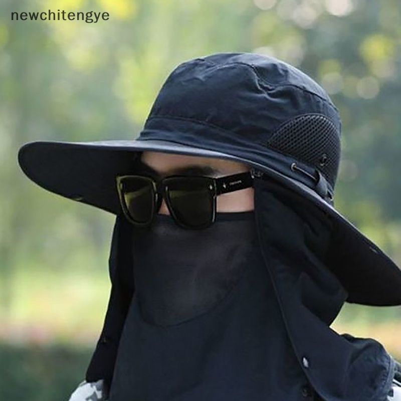 Mũ Vành Tròn Chống Nắng Chống Giọt Bắn Có Tấm Che Mặt Và Cổ Đa Hướng