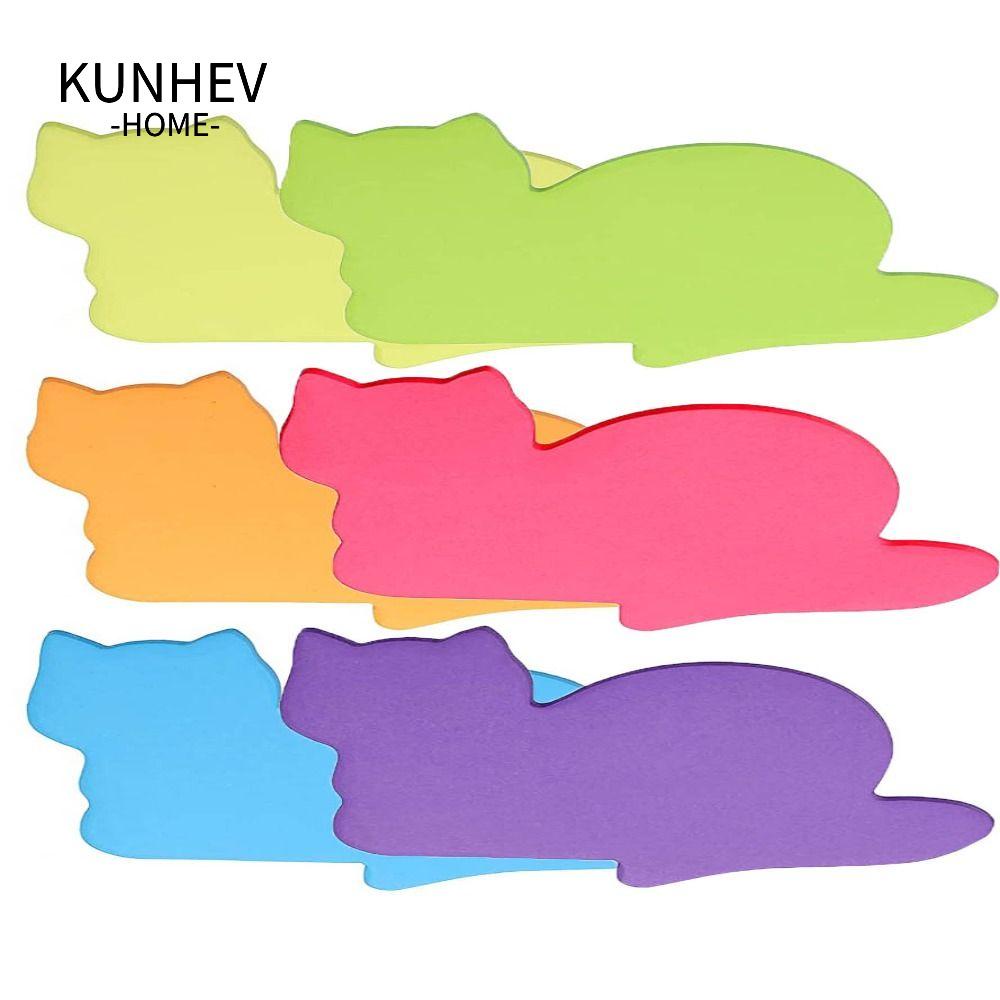 KUNHEV Set 12 Giấy Dán Ghi Chú Tự Dính Họa Tiết Dễ Thương Trang Trí Văn Phòng