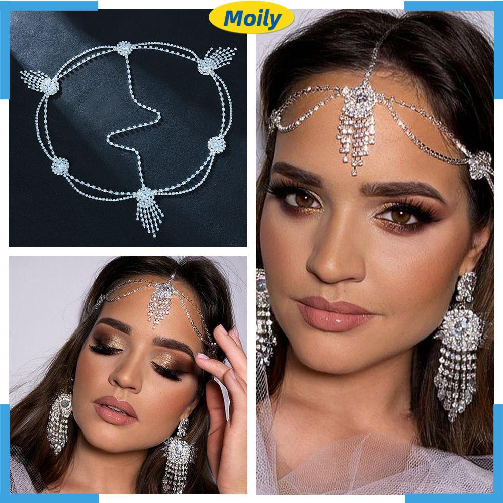 Chuỗi Đầu MOILYVN|Băng Đô Cài Tóc Nhiều Màu Sắc Cho Cô Dâu