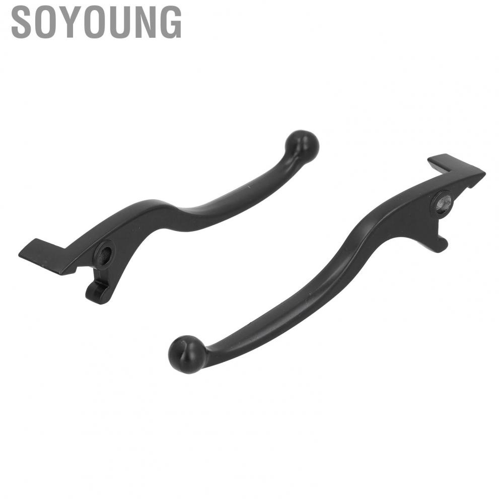 Soyoung 2PCS Brake Handle Lever Aluminum Alloy Black Replacement for Yamaha Motorcycle Moped ATV