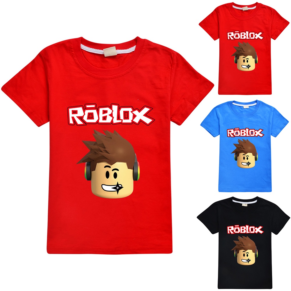 Áo Thun Cotton In Hoạt Hình Roblox Animation Gọn Nhẹ Thoáng Khí Thời Trang Mùa Hè Cho Bé Trai
