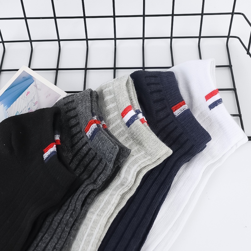 Vớ Cotton Mềm Mỏng Cổ Thấp Thoáng Khí Thấm Hút Mồ Hôi Chống Trượt Đa Năng Cho Nam