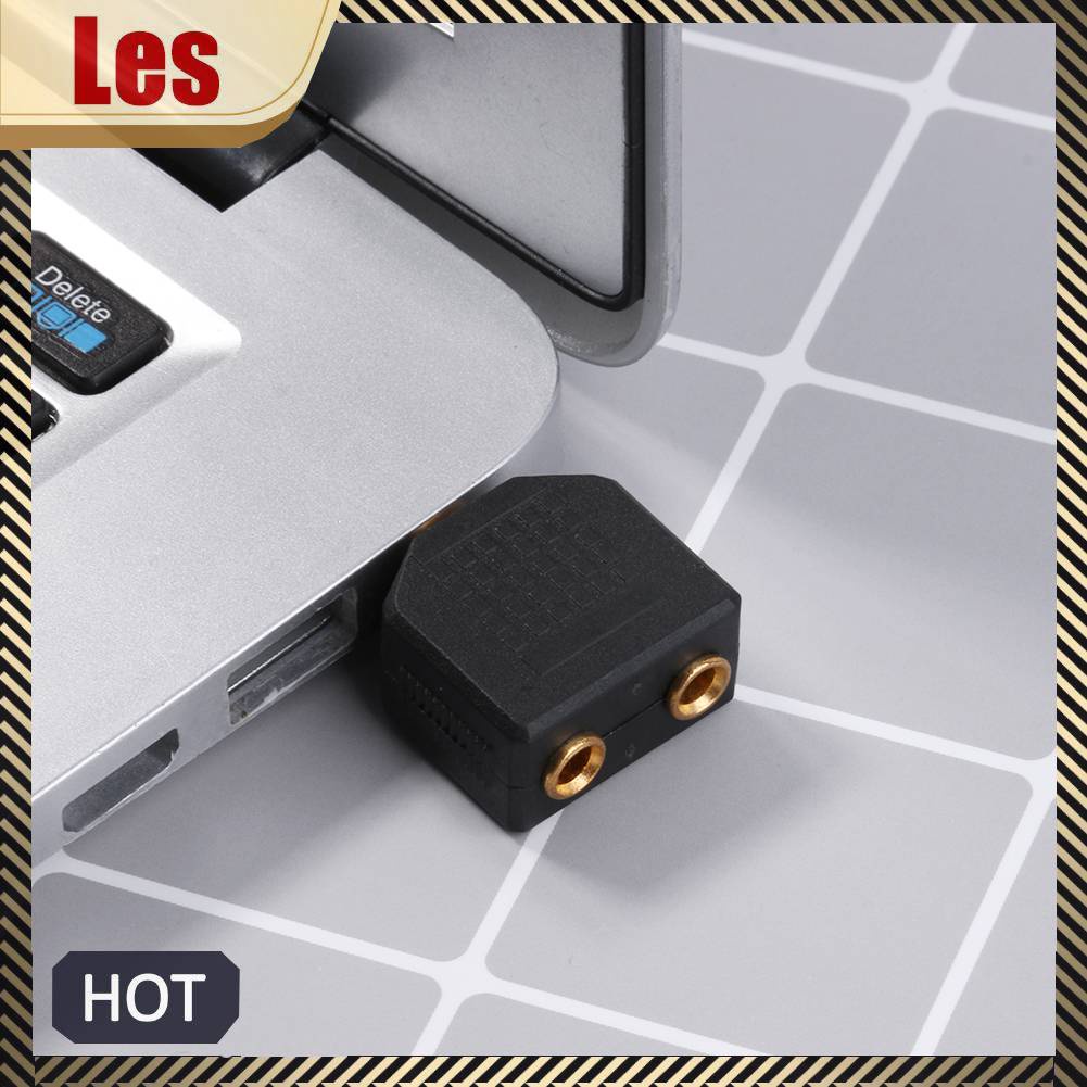 Set 2 Giắc Cắm Âm Thanh Chữ Y Mạ Vàng Chuyển Đổi Từ Đầu Cắm 3.5mm Sang Hai Đầu Cắm 3.5mm