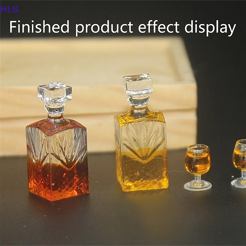 Mô Hình Chai Rượu DIY Mini Bằng Silicone 1: 12 Trang Trí Nhà Búp Bê