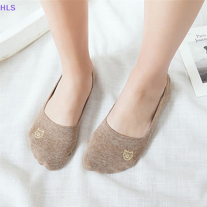 Vớ Thuyền Thêu Hình Mèo Hoạt Hình Dễ Thương Phong Cách Mùa Hè Cho Nữ # EU 35-39