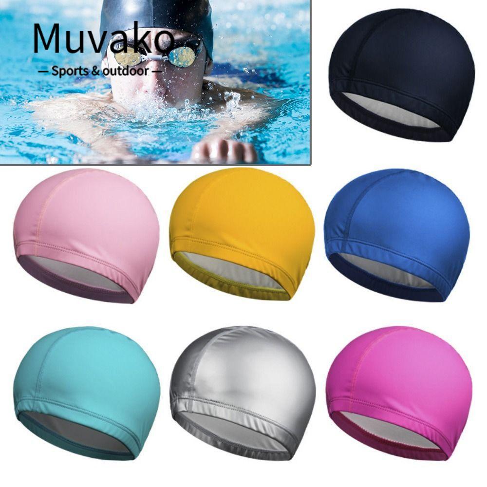 MUVAKO Mũ Bơi  Chống Thấm Nước Bảo Vệ Tai Cho Người Lớn / Trẻ Em